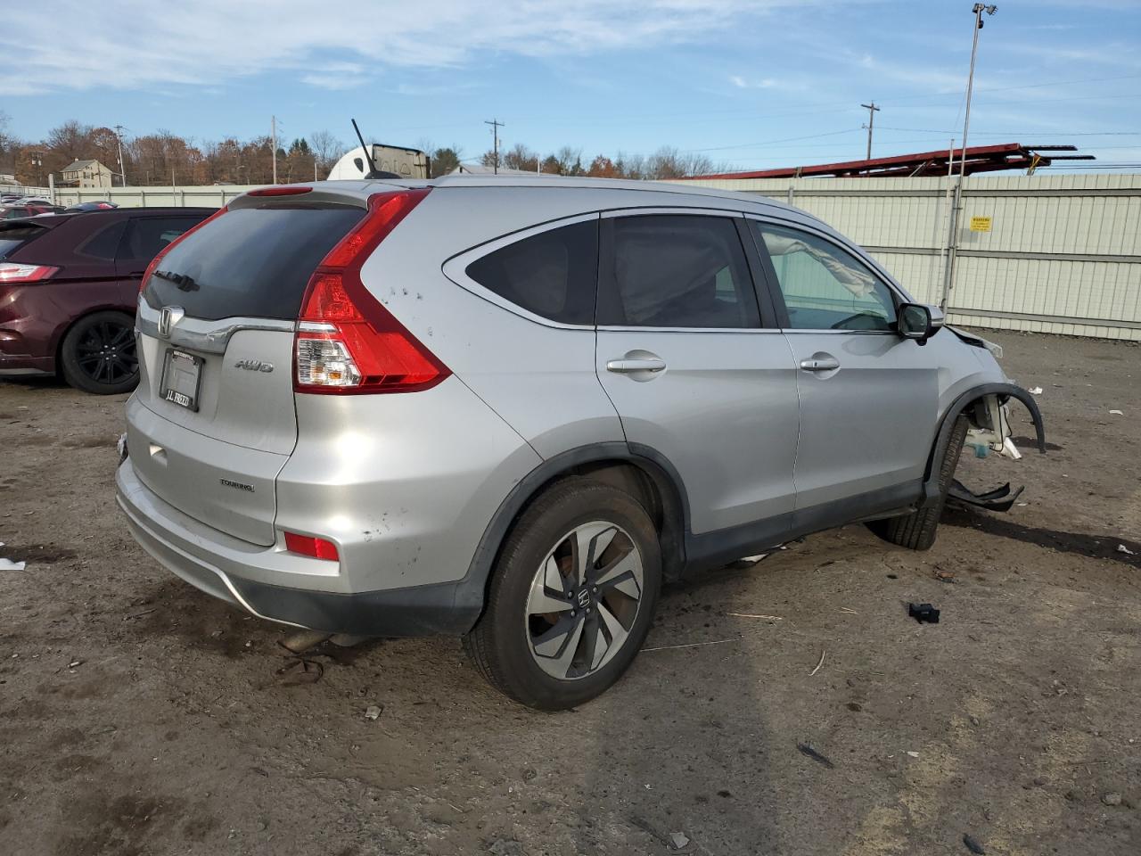 2016 Honda CR-V VIN 5J6RM4H9XGL134085 Copart auction photo, front end / side damage thumbnail 3