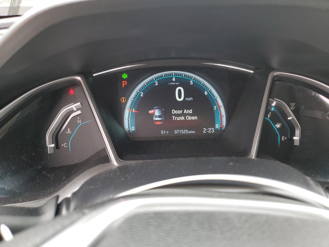 2018 Honda Civic VIN 2HGFC2F75JH534126 Copart auction photo, rear end / side damage thumbnail 9