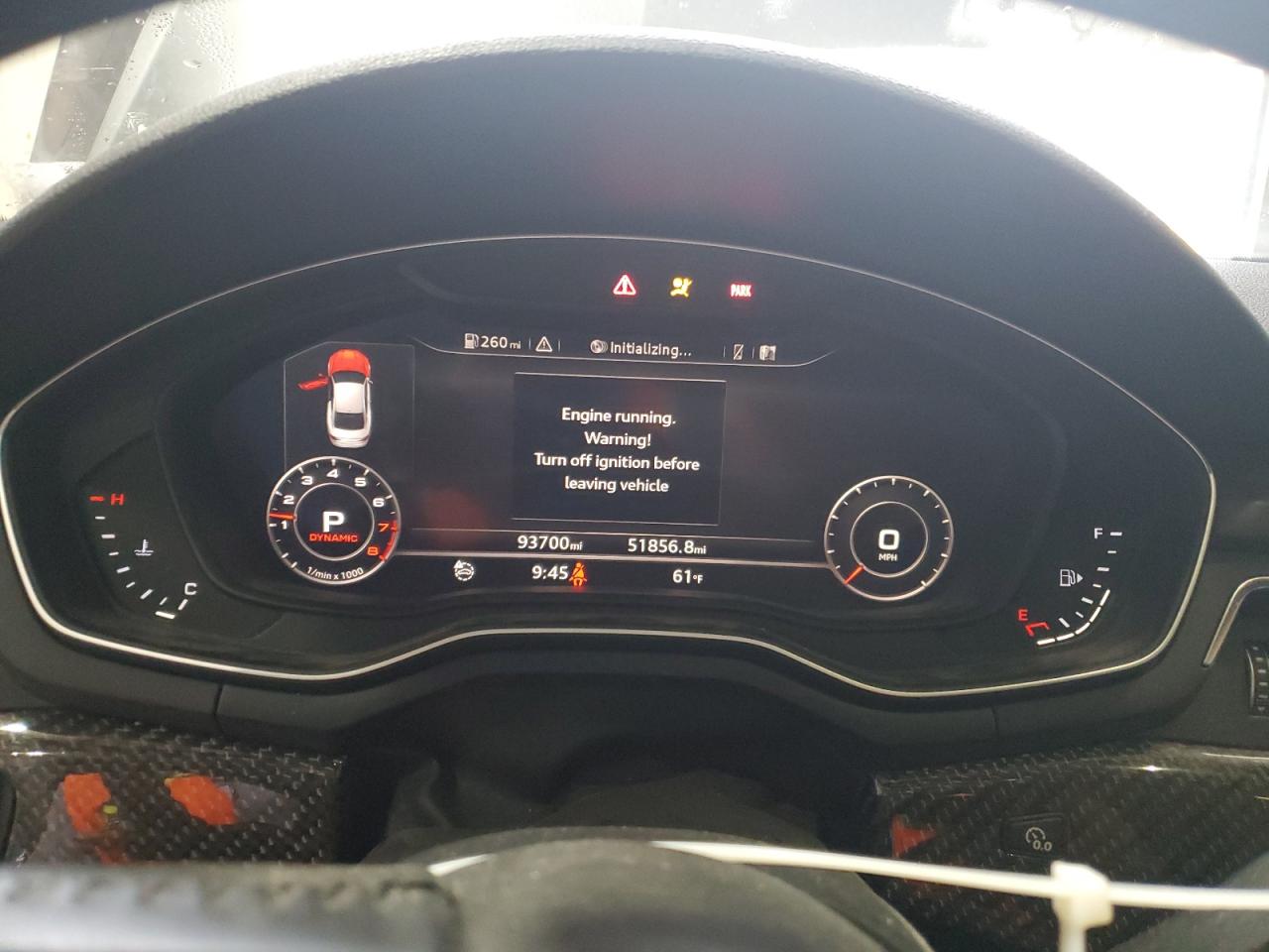 2018 Audi A5 VIN WAUPNAF59JA004145 Copart auction photo, side / front end damage thumbnail 9