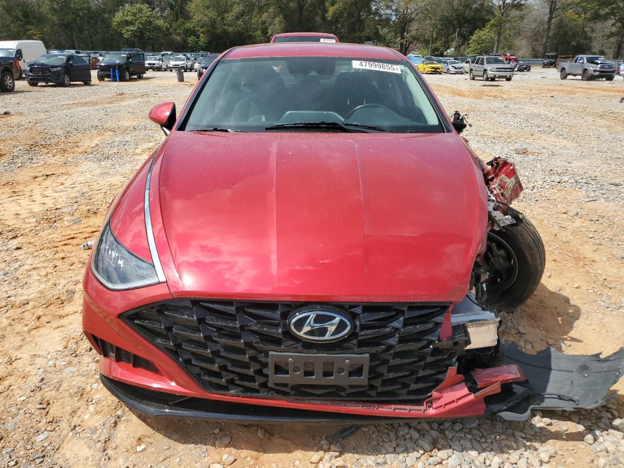 2020 Hyundai Sonata VIN 5NPEF4JA7LH052817 Copart auction photo, front end / side damage thumbnail 5