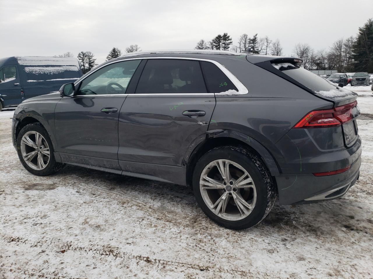 2019 Audi Q8 VIN WA1BVAF10KD040021 Copart auction photo, front end / side damage thumbnail 2