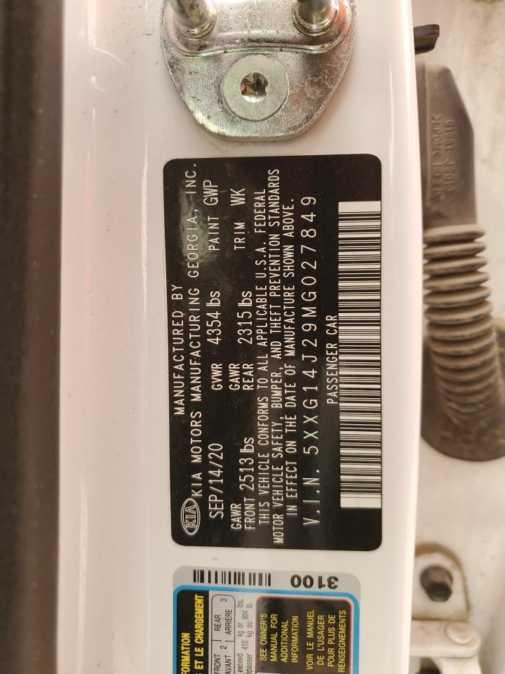 2021 KIA K5 VIN 5XXG14J29MG027849 Copart auction photo, rear end damage thumbnail 12