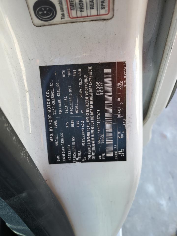 2012 Ford Transit VIN NM0LS7AN9CT117571 Copart auction photo, normal wear damage thumbnail 12