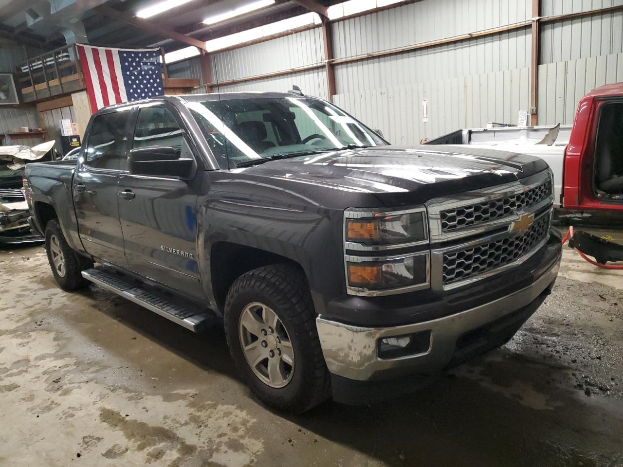 2015 Chevrolet Silverado VIN 3GCUKREC6FG446158 Copart auction photo, top/roof damage thumbnail 4