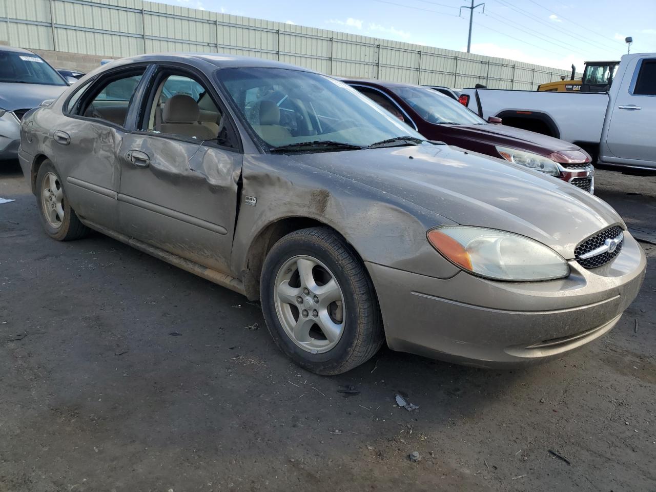 2002 Ford Taurus VIN 1FAFP55S02G163406 Copart auction photo, side / front end damage thumbnail 4