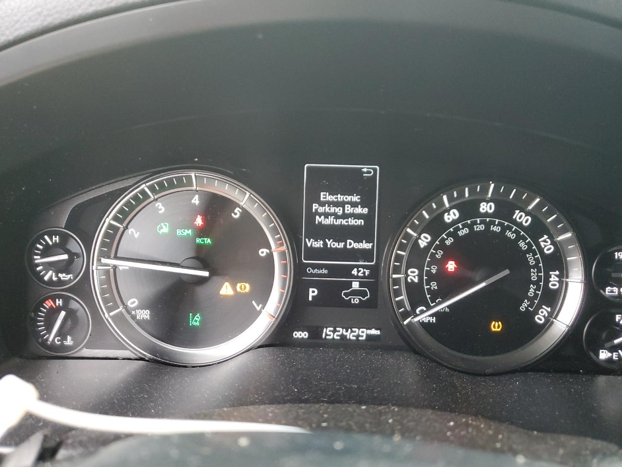 2017 Lexus LX VIN JTJHY7AX5H4239092 Copart auction photo, water/flood damage thumbnail 9