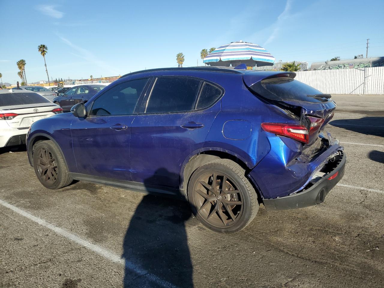 2020 Alfa Romeo Stelvio VIN ZASPAJAN5L7C95353 Copart auction photo, rear end / minor dent/scratches damage thumbnail 2