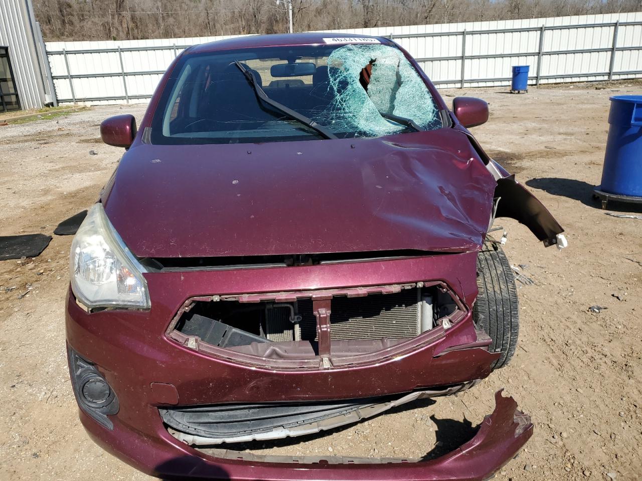 2017 Mitsubishi Mirage VIN ML32F3FJ0HHF07217 Copart auction photo, front end damage thumbnail 5