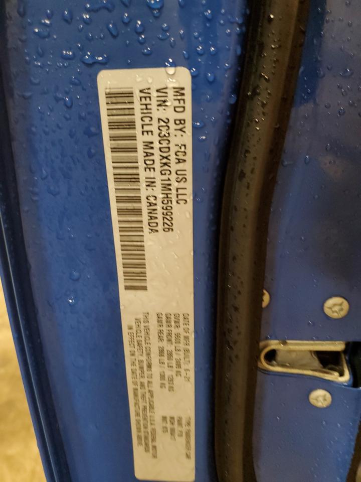 2021 Dodge Charger VIN 2C3CDXKG1MH599226 Copart auction photo, rear end / mechanical damage thumbnail 12