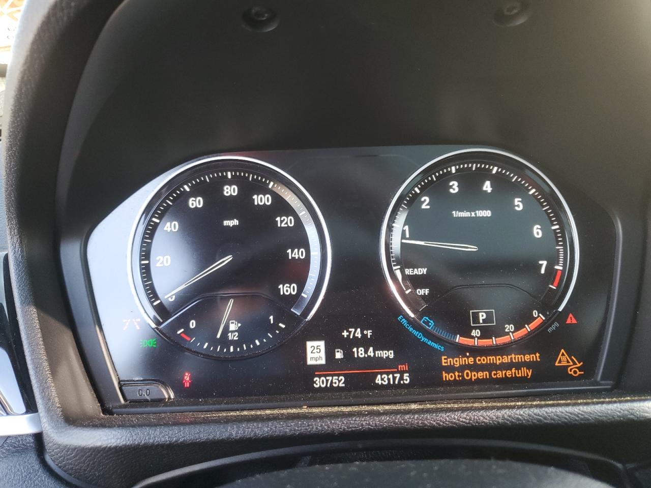 2019 BMW X1 VIN WBXHT3C52K3H34021 Copart auction photo, front end damage thumbnail 9