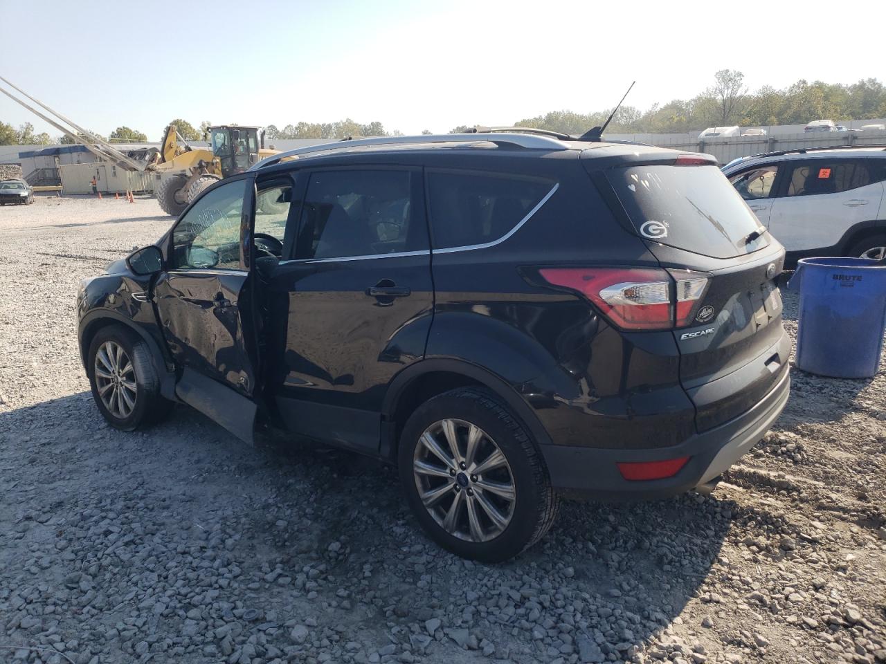2018 Ford Escape VIN 1FMCU0J99JUD14072 Copart auction photo, side / front end damage thumbnail 2