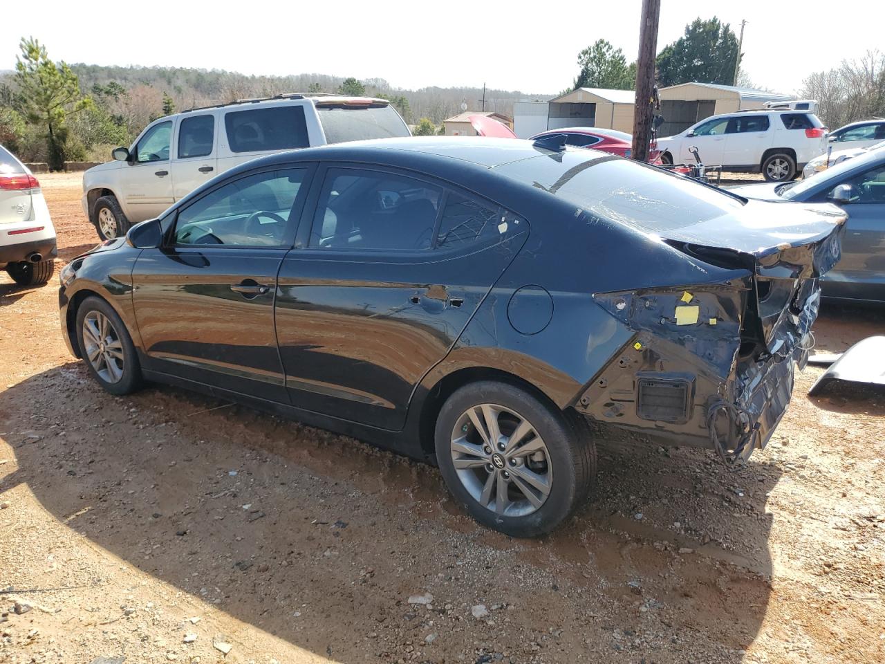 2018 Hyundai Elantra VIN 5NPD84LF3JH372065 Copart auction photo, rear end damage thumbnail 2