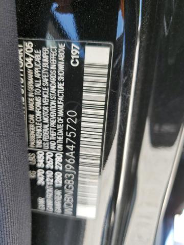 2006 Mercedes-Benz S-klasse VIN WDBNG83J96A475720 Copart auction photo, minor dent/scratches damage thumbnail 12