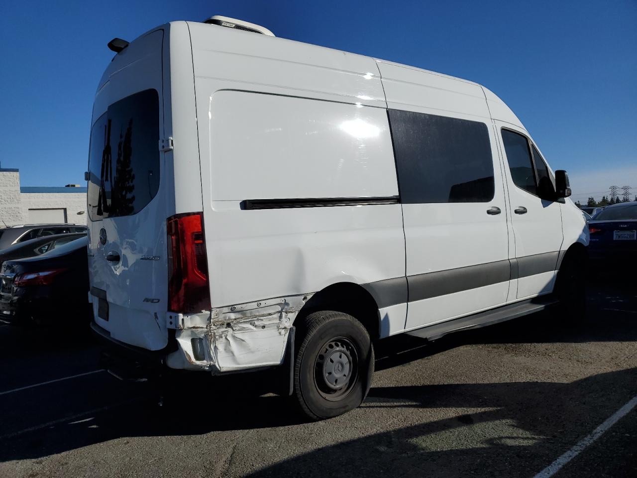 2023 Mercedes-Benz Sprinter VIN W1W4NBVY2PT118805 Copart auction photo, front end / rear end damage thumbnail 3