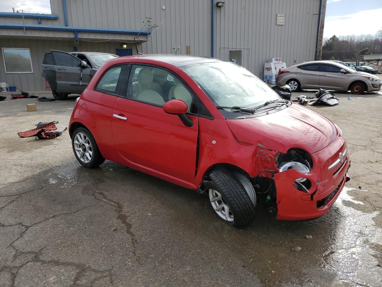 2017 Fiat 500 VIN 3C3CFFKR0HT697943 Copart auction photo, front end / minor dent/scratches damage thumbnail 4