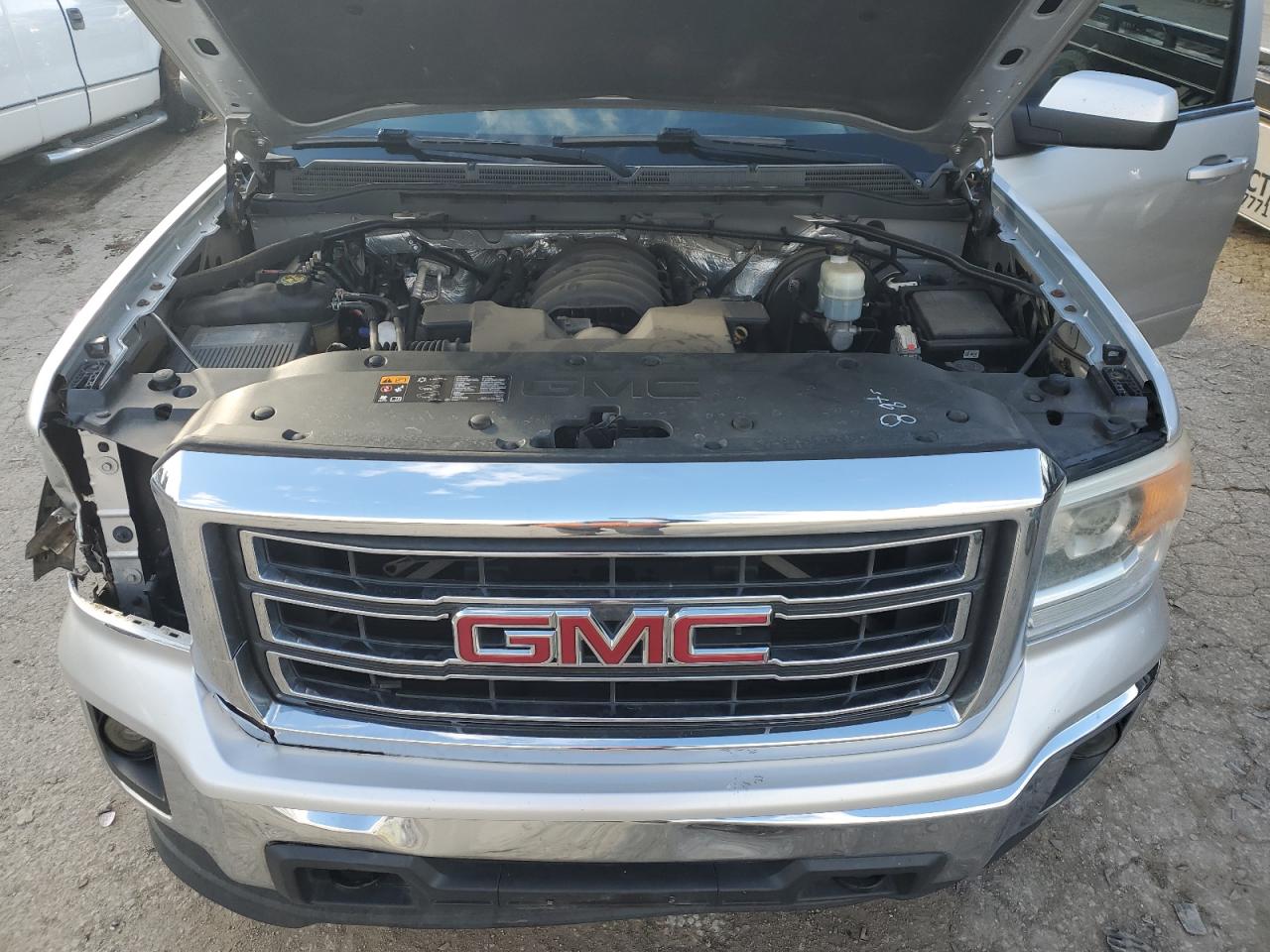2014 GMC Sierra VIN 3GTU2UEC0EG344159 Copart auction photo, front end / side damage thumbnail 12