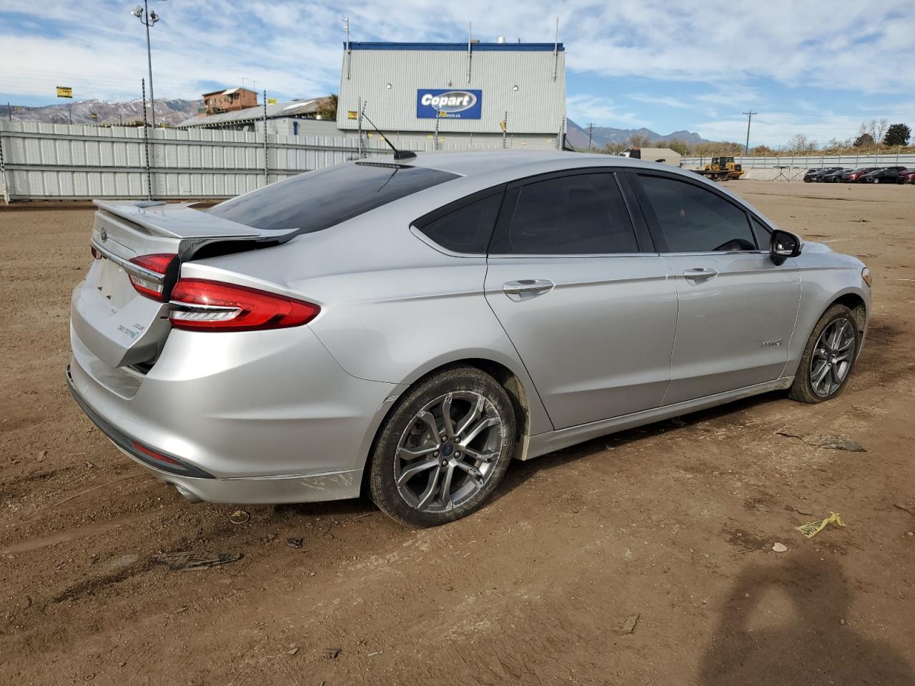 2017 Ford Fusion VIN 3FA6P0LU7HR296043 Copart auction photo, rear end damage thumbnail 3