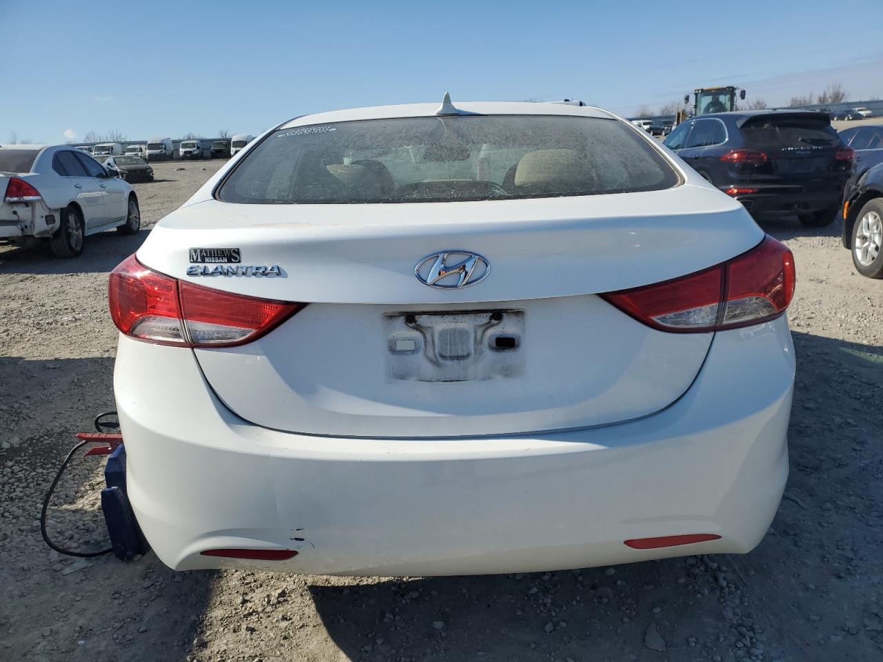 2013 Hyundai Elantra VIN 5NPDH4AEXDH278909 Copart auction photo, vandalism damage thumbnail 6