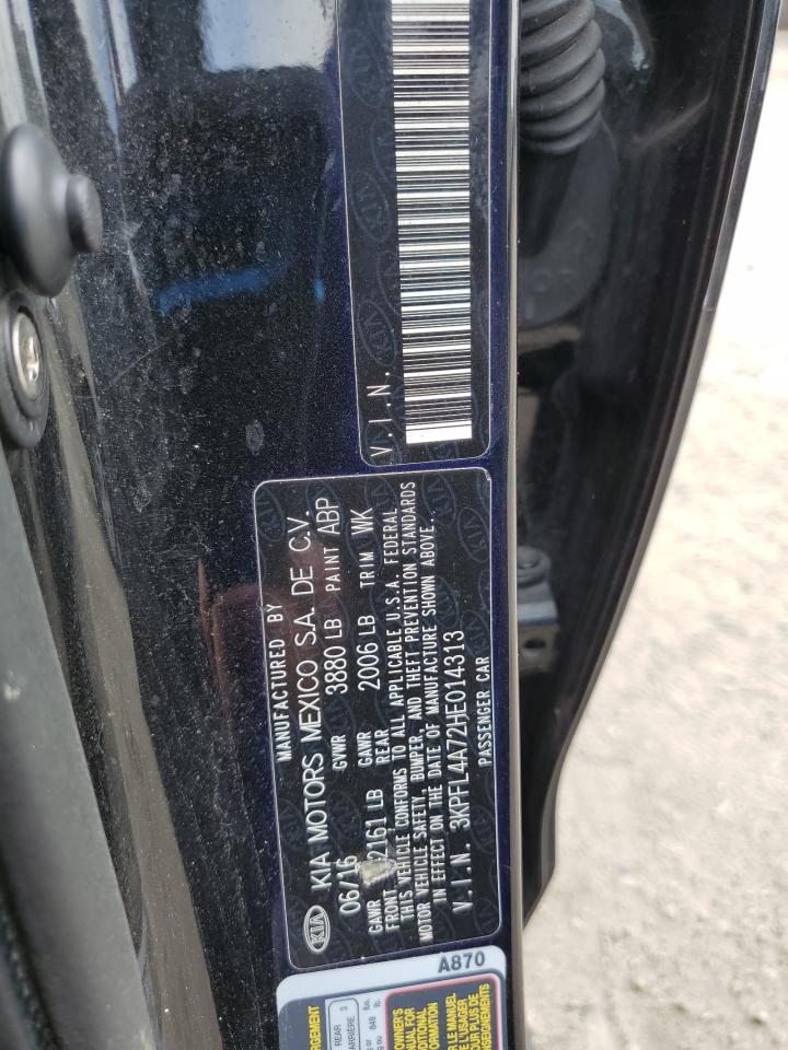 2017 KIA Forte VIN 3KPFL4A72HE014313 Copart auction photo, front end / rear end damage thumbnail 12