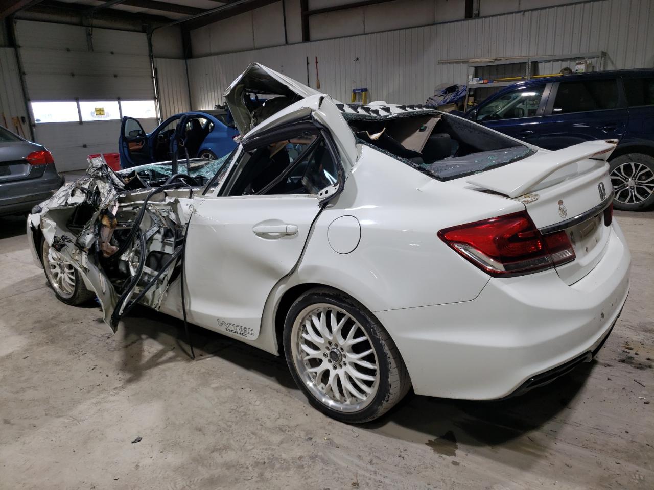 2015 Honda Civic VIN 2HGFB6E55FH700789 Copart auction photo, all over damage thumbnail 2