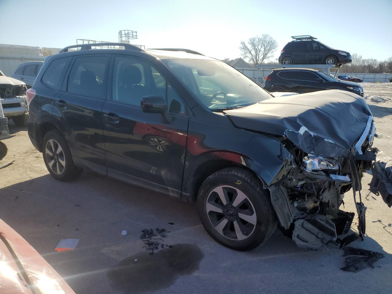 2017 Subaru Forester VIN JF2SJAGC6HH539409 Copart auction photo, front end / side damage thumbnail 4