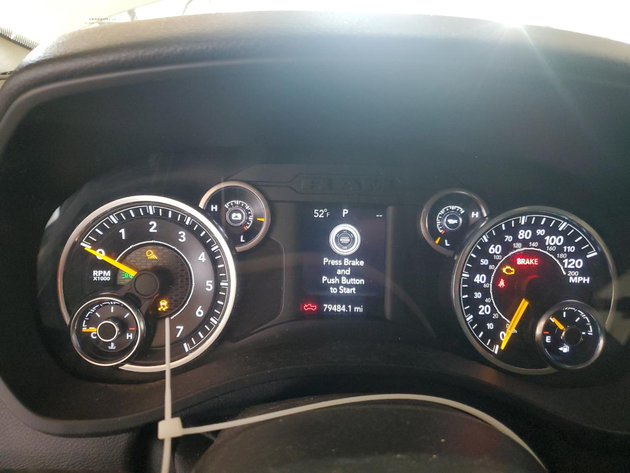 2020 RAM 1500 VIN 1C6SRFBT7LN190032 Copart auction photo, front end / all over damage thumbnail 9