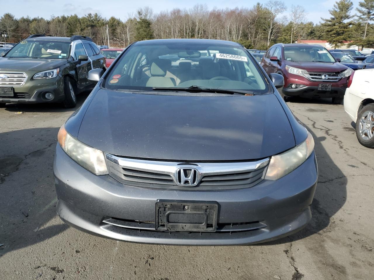 2012 Honda Civic VIN 2HGFB2F50CH610615 Copart auction photo, top/roof / minor dent/scratches damage thumbnail 5
