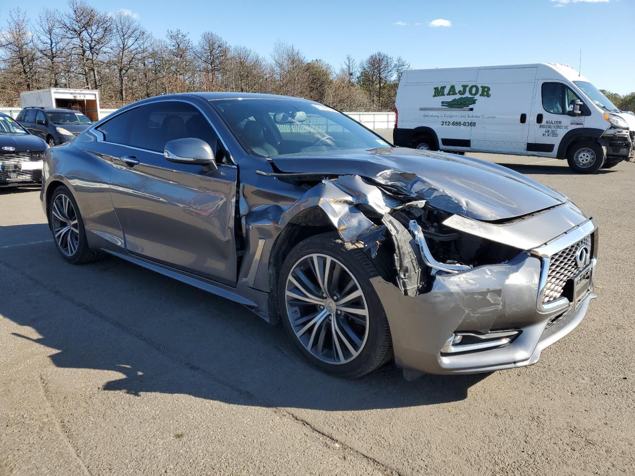 2018 Infiniti Q60 VIN JN1EV7EL6JM390621 Copart auction photo, front end / minor dent/scratches damage thumbnail 4