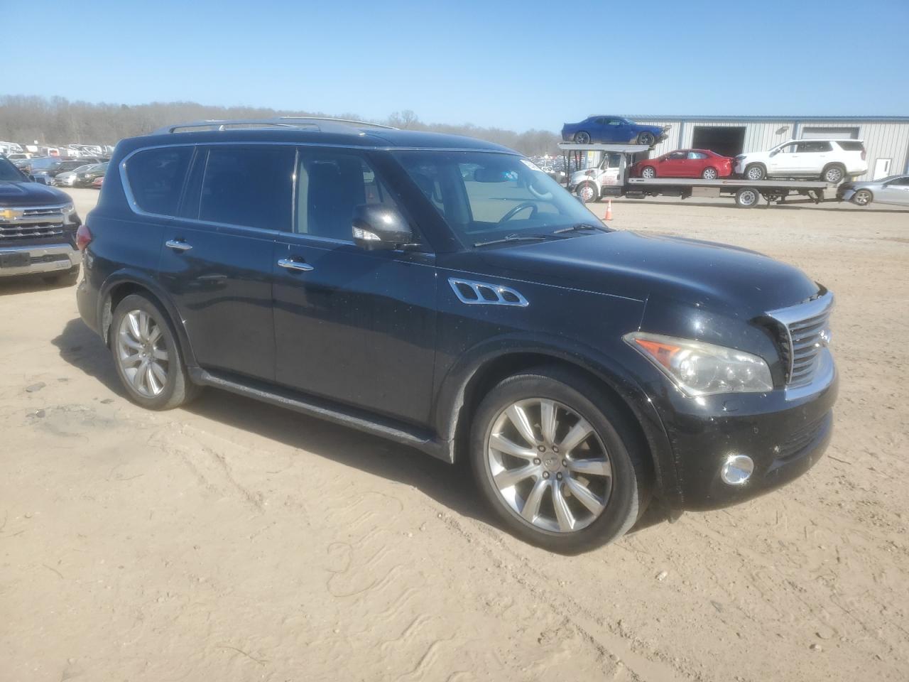 2012 Infiniti QX56 VIN JN8AZ2NE9C9016468 Copart auction photo, front end / minor dent/scratches damage thumbnail 4