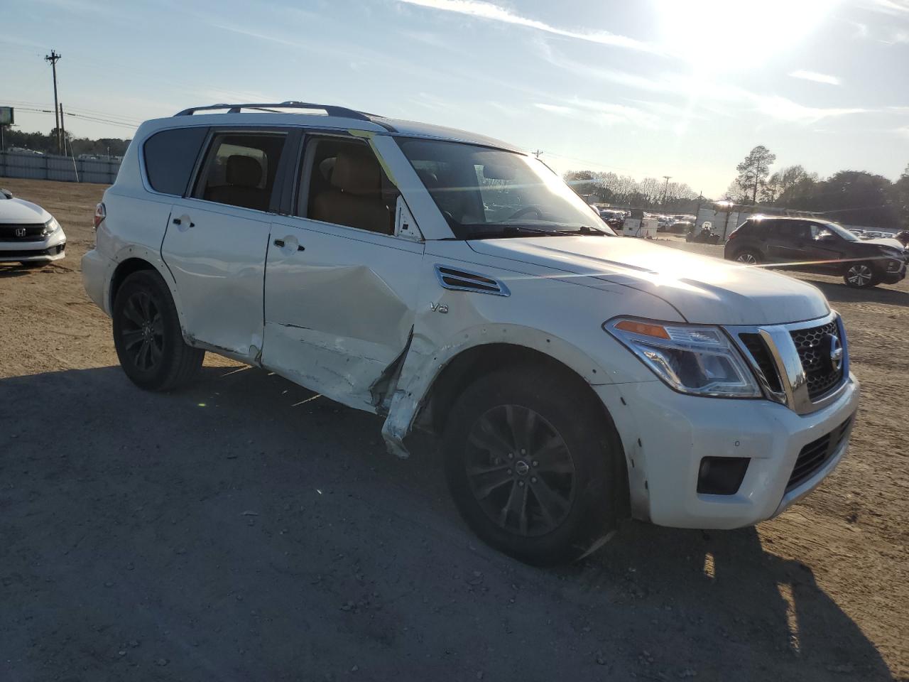2018 Nissan Armada VIN JN8AY2NF8J9331111 Copart auction photo, side damage thumbnail 4