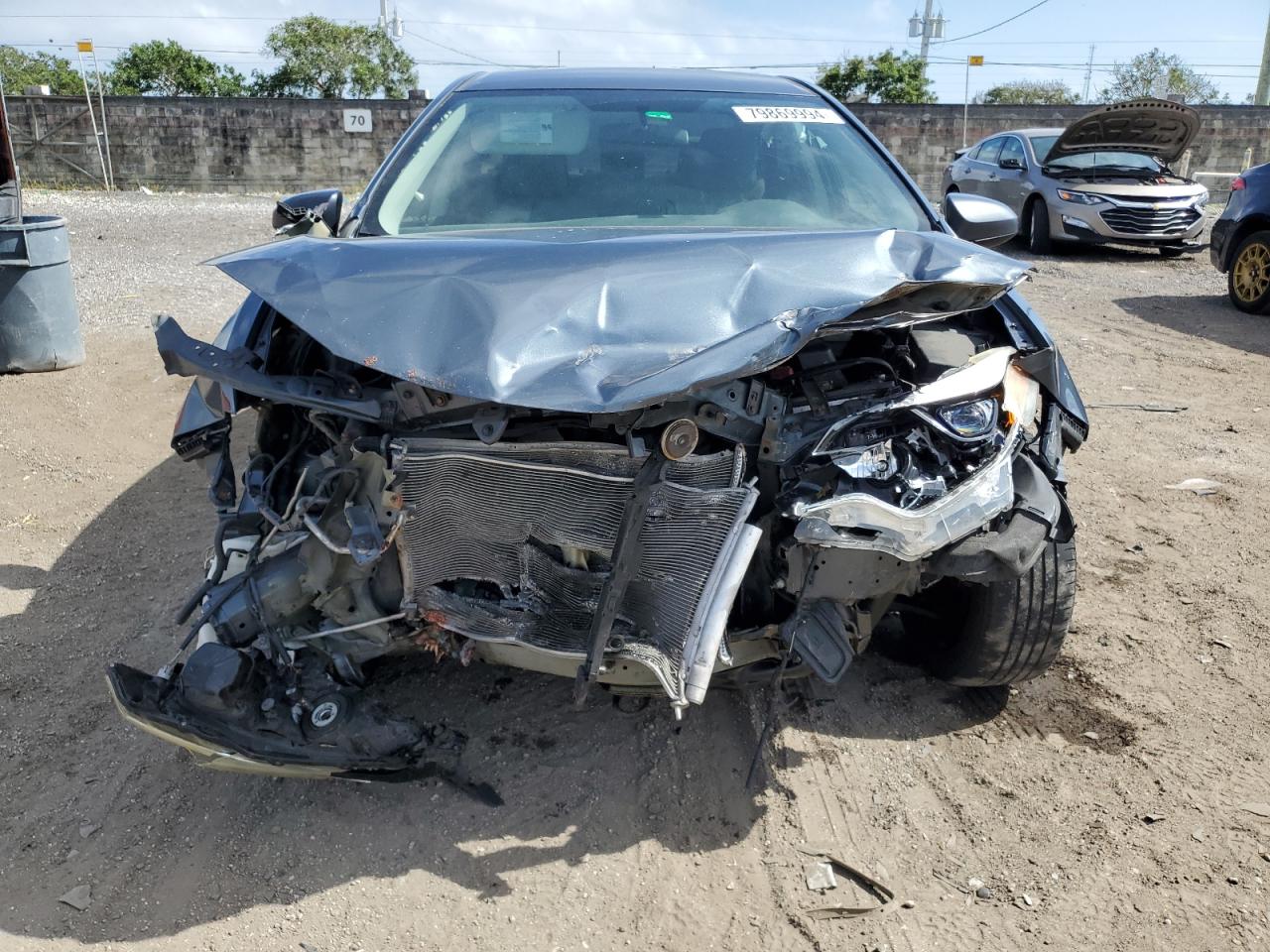 2015 Toyota Corolla VIN 2T1BURHE9FC260655 Copart auction photo, front end / side damage thumbnail 5