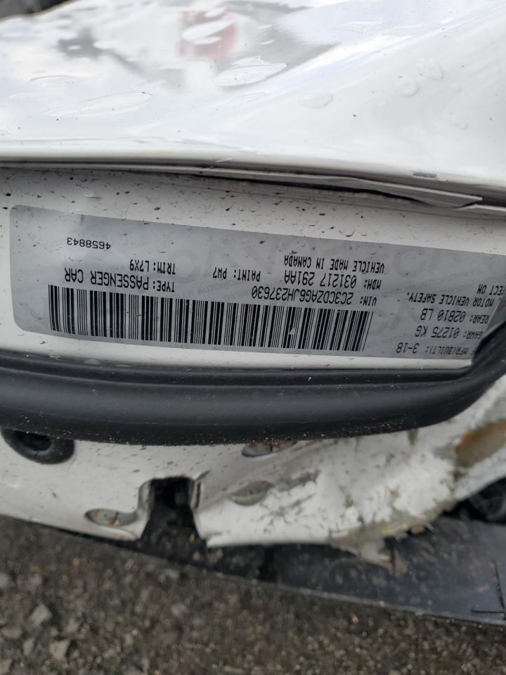 2018 Dodge Challenger VIN 2C3CDZAG6JH237630 Copart auction photo, all over damage thumbnail 12