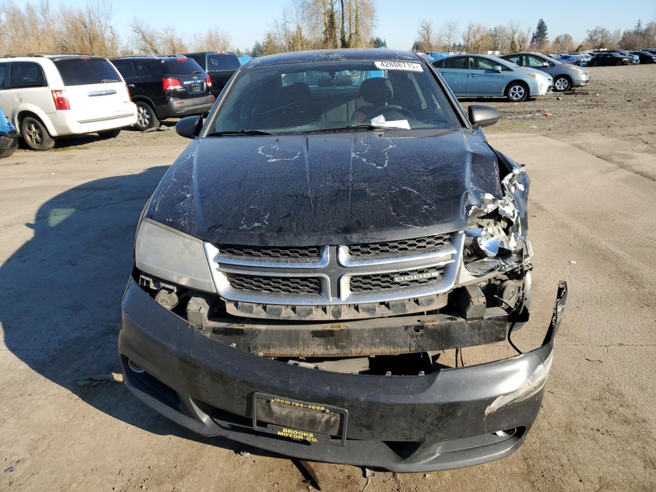 2011 Dodge Avenger VIN 1B3BD1FG3BN584764 Copart auction photo, side / front end damage thumbnail 5
