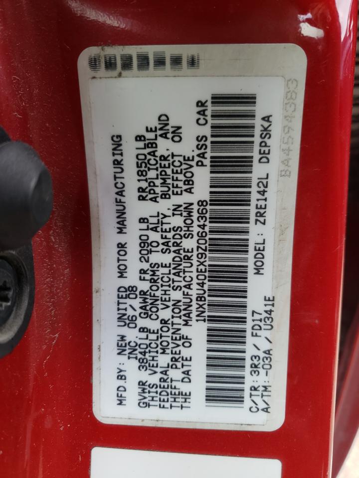 2009 Toyota Corolla VIN 1NXBU40EX9Z064368 Copart auction photo, front end / rear end damage thumbnail 13