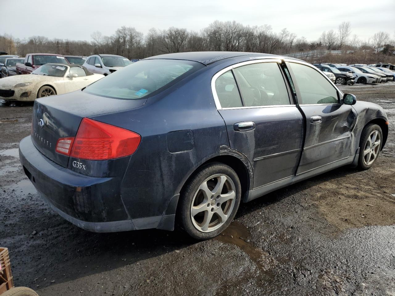 2004 Infiniti G VIN JNKCV51F64M709043 Copart auction photo, side / front end damage thumbnail 3