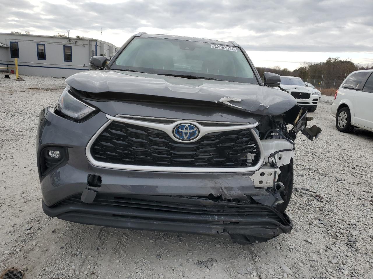 2022 Toyota Highlander VIN 5TDGBRCH3NS550392 Copart auction photo, front end / side damage thumbnail 5