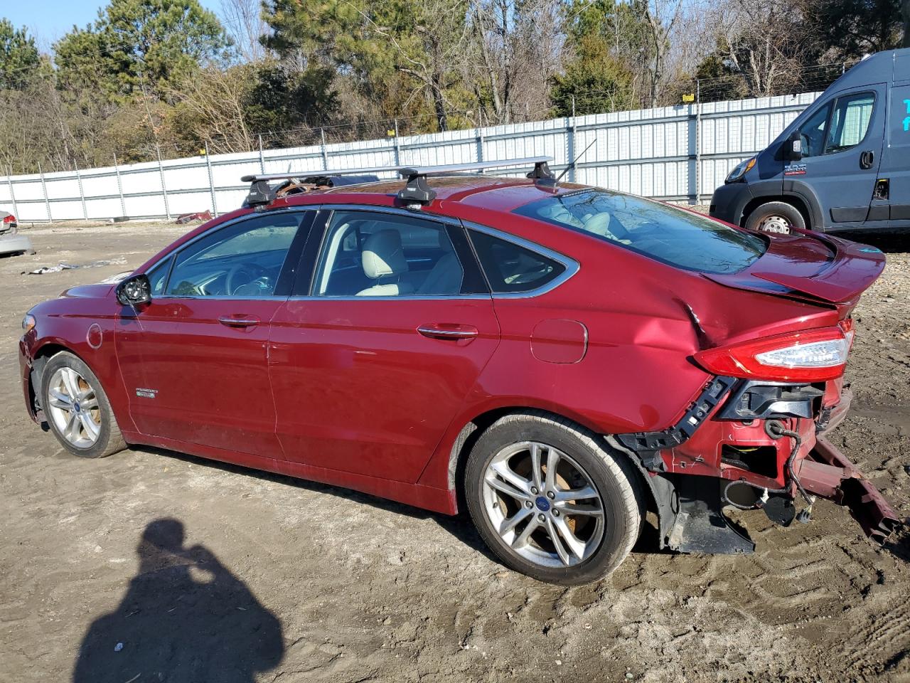 2015 Ford Fusion VIN 3FA6P0SU7FR226525 Copart auction photo, rear end / front end damage thumbnail 2