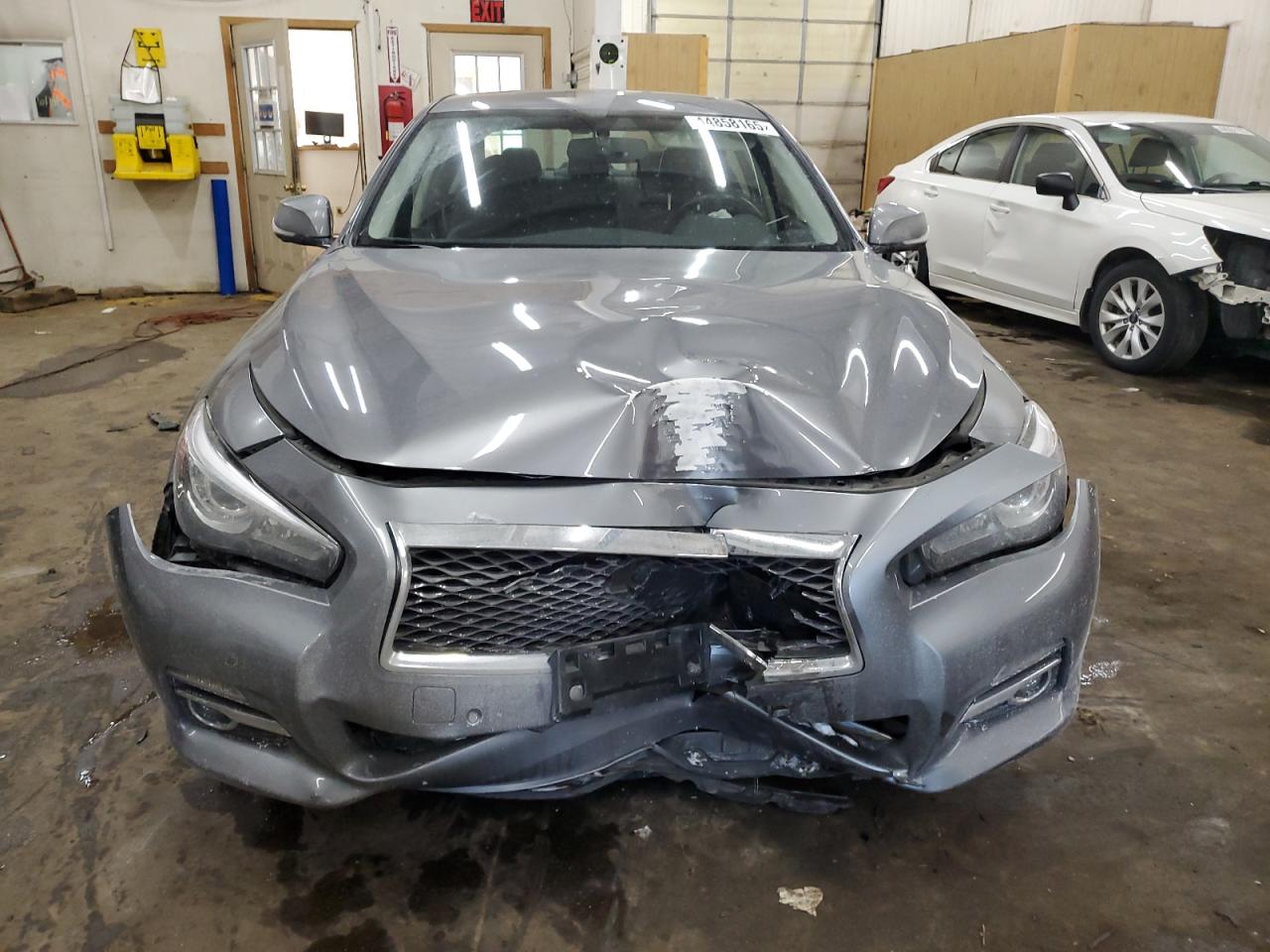 2015 Infiniti Q50 VIN JN1BV7AR6FM393846 Copart auction photo, front end damage thumbnail 5