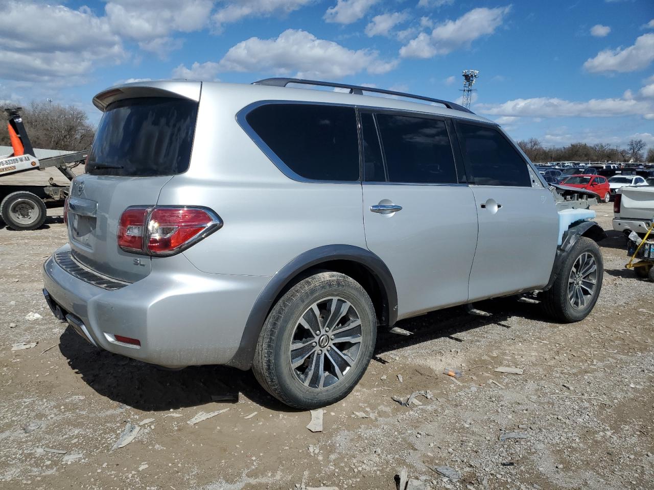 2019 Nissan Armada VIN JN8AY2NC0KX509404 Copart auction photo, front end / minor dent/scratches damage thumbnail 3