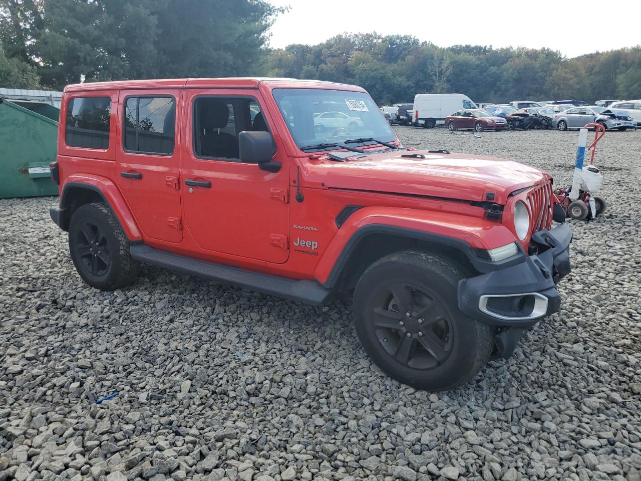 2021 Jeep Wrangler VIN 1C4HJXEGXMW631033 Copart auction photo, front end damage thumbnail 4