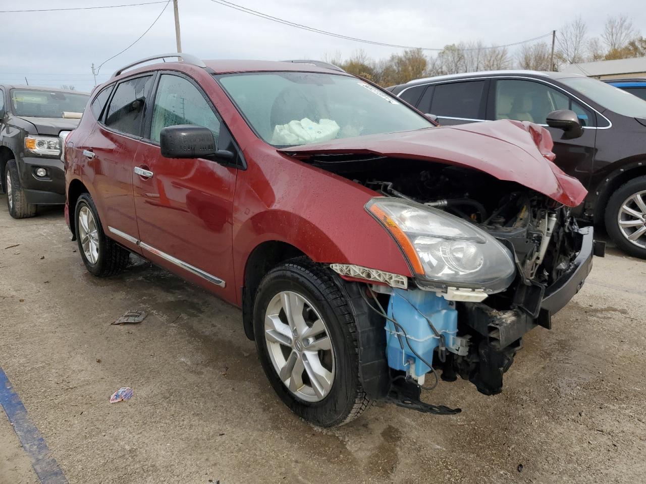 2015 Nissan Rogue VIN JN8AS5MT2FW650376 Copart auction photo, front end damage thumbnail 4
