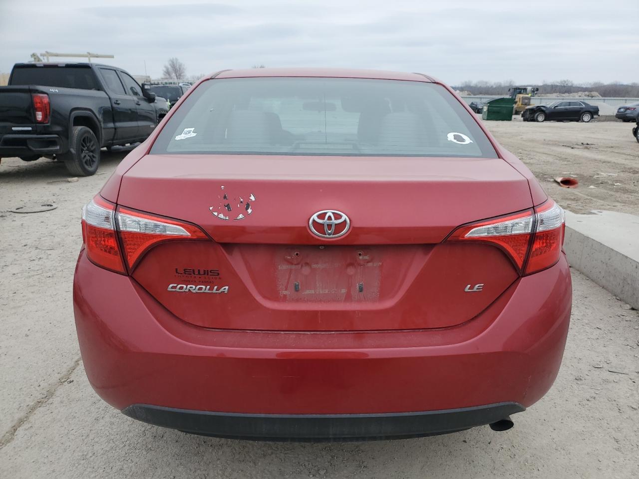 2014 Toyota Corolla VIN 5YFBURHE8EP121695 Copart auction photo, front end damage thumbnail 6