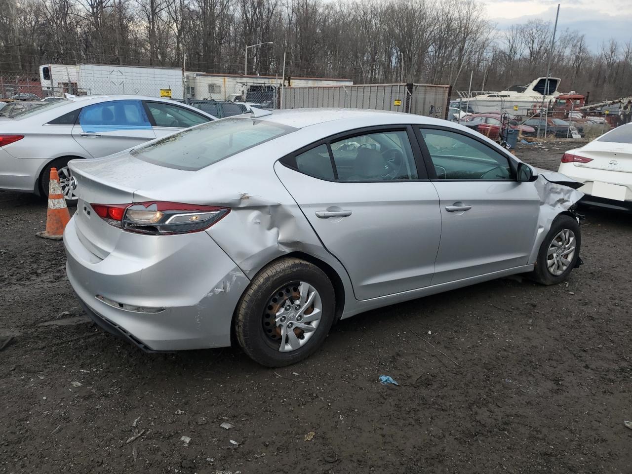 2017 Hyundai Elantra VIN 5NPD74LF4HH209423 Copart auction photo, front end / side damage thumbnail 3
