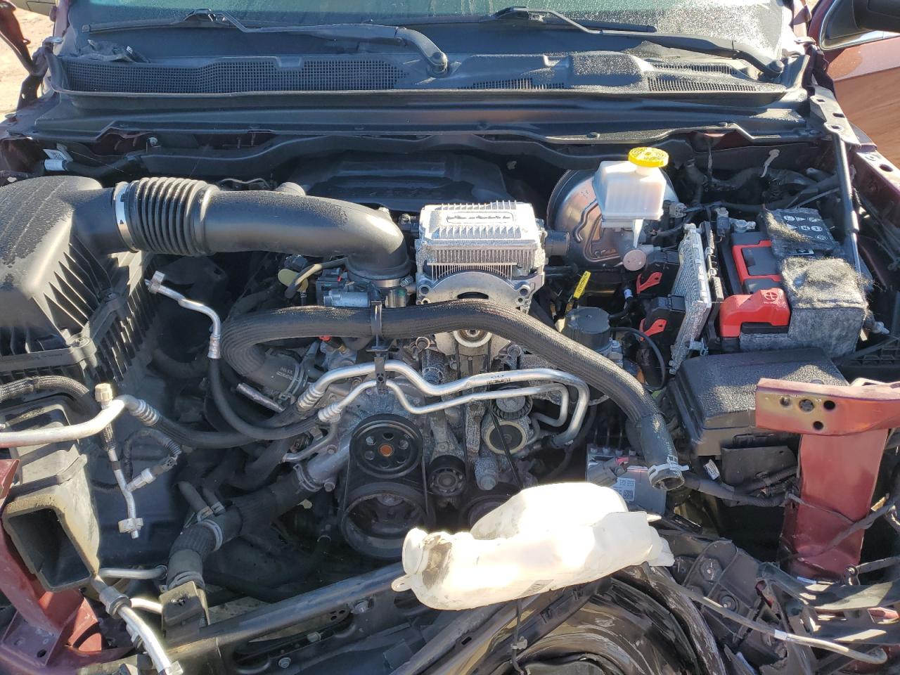 2019 RAM 1500 VIN 1C6SRFKT9KN633795 Copart auction photo, front end damage thumbnail 11
