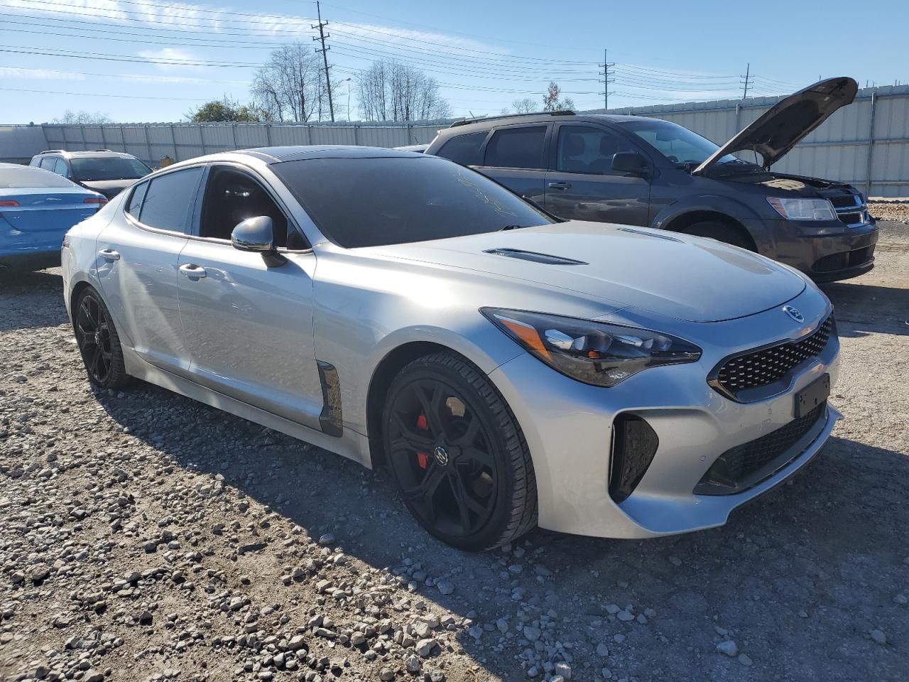 2018 KIA Stinger VIN KNAE45LC3J6020364 Copart auction photo, rear end / front end damage thumbnail 4