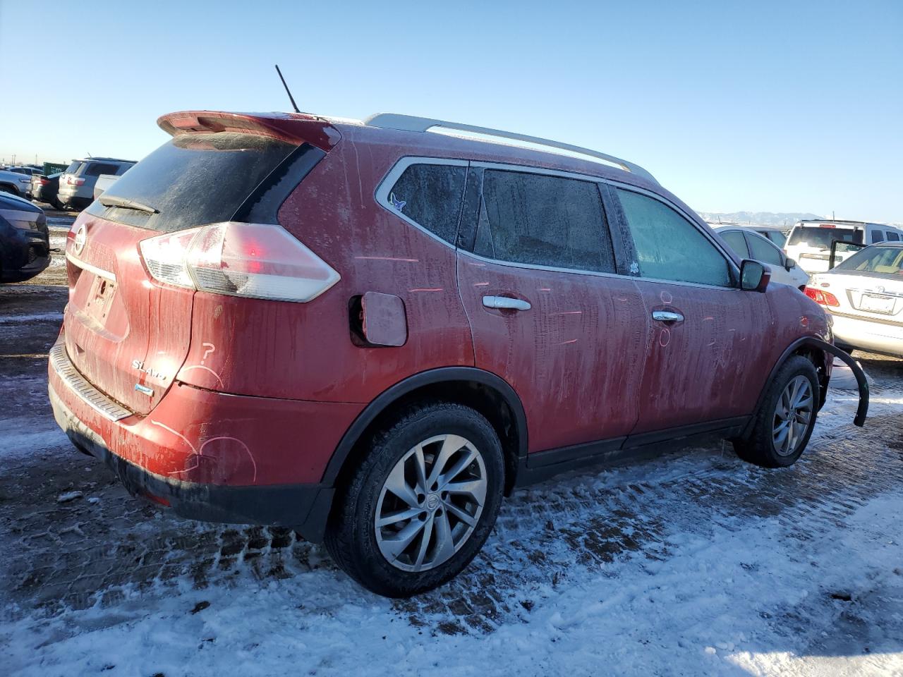 2014 Nissan Rogue VIN 5N1AT2MV3EC842264 Copart auction photo, front end / rear end damage thumbnail 3