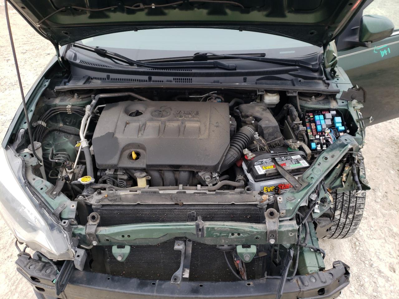 2014 Toyota Corolla VIN 5YFBPRHE6EP078577 Copart auction photo, front end / hail damage thumbnail 11