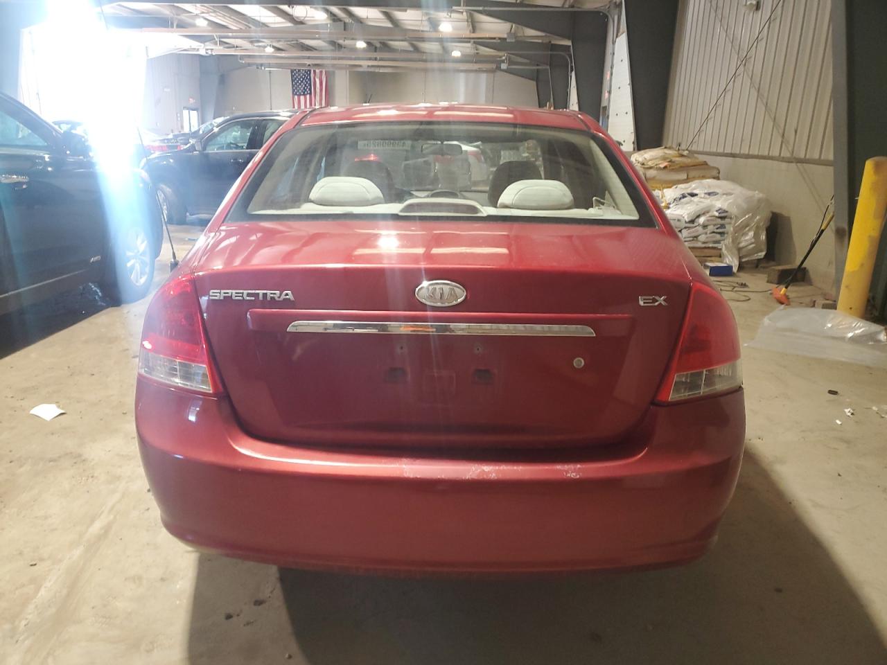2009 KIA Spectra VIN KNAFE222895666204 Copart auction photo, side / front end damage thumbnail 6