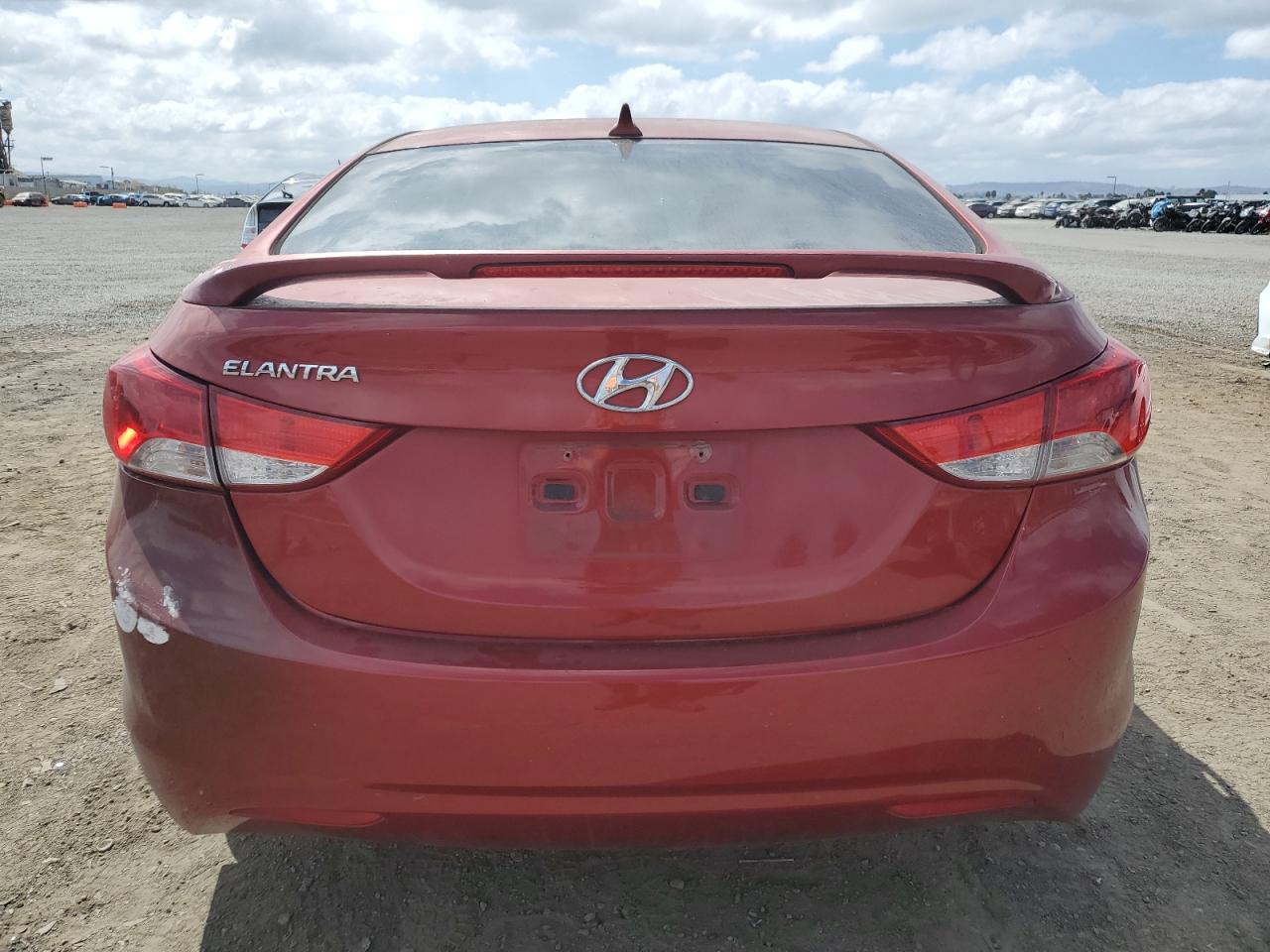 2013 Hyundai Elantra VIN KMHDH4AE5DU864113 Copart auction photo, vandalism damage thumbnail 6