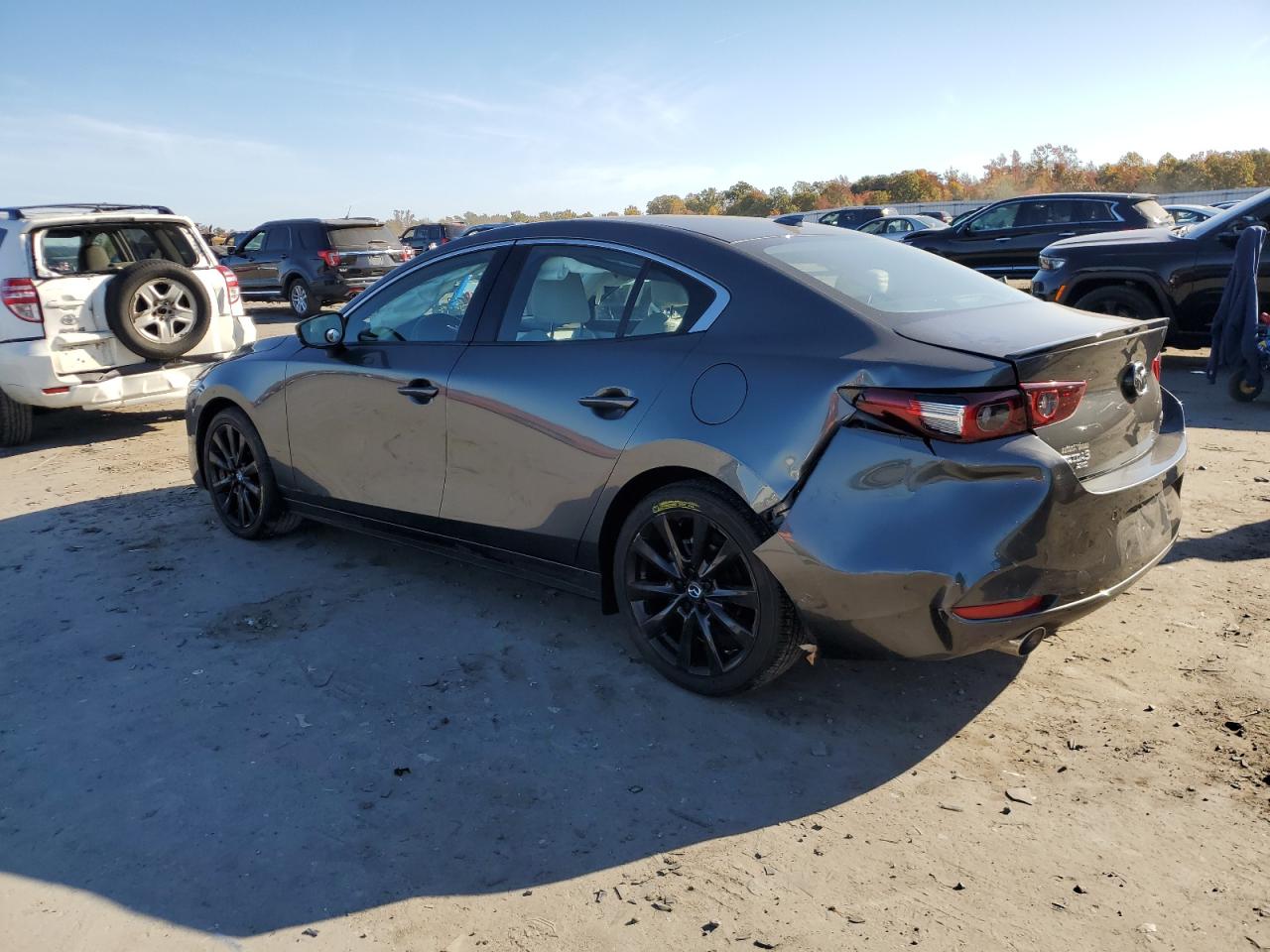 2023 Mazda 3 VIN 3MZBPBEY0PM380590 Copart auction photo, rear end / side damage thumbnail 2